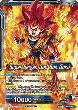 Super Saiyan God Son Goku // SSGSS Son Goku, Soul Striker Reborn (Gold Stamped) (P-211) [Promotion Cards] | Red Riot Games CA
