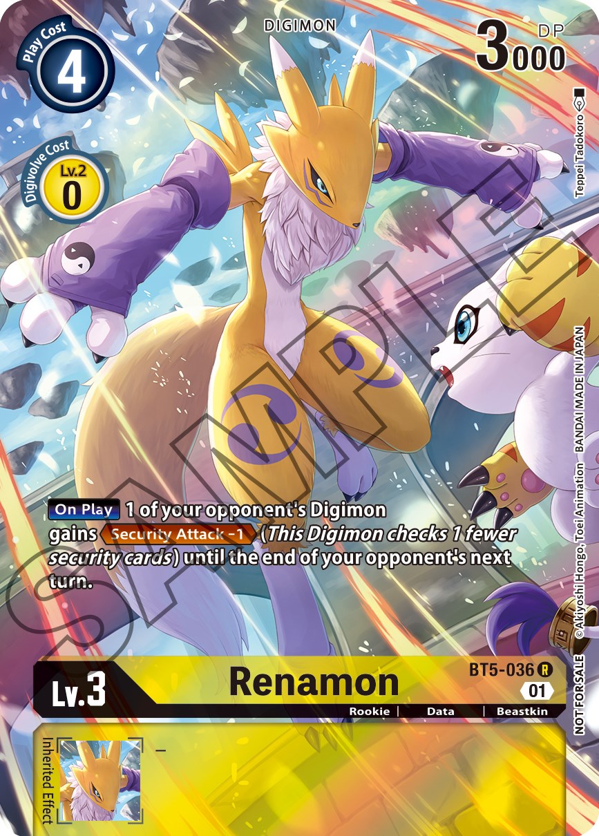 Renamon [BT5-036] (Tamer's Card Set 1) [Battle of Omni Promos] | Red Riot Games CA