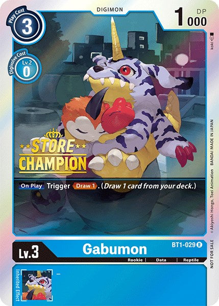 Gabumon [BT1-029] (Store Champion) [Release Special Booster Promos] | Red Riot Games CA