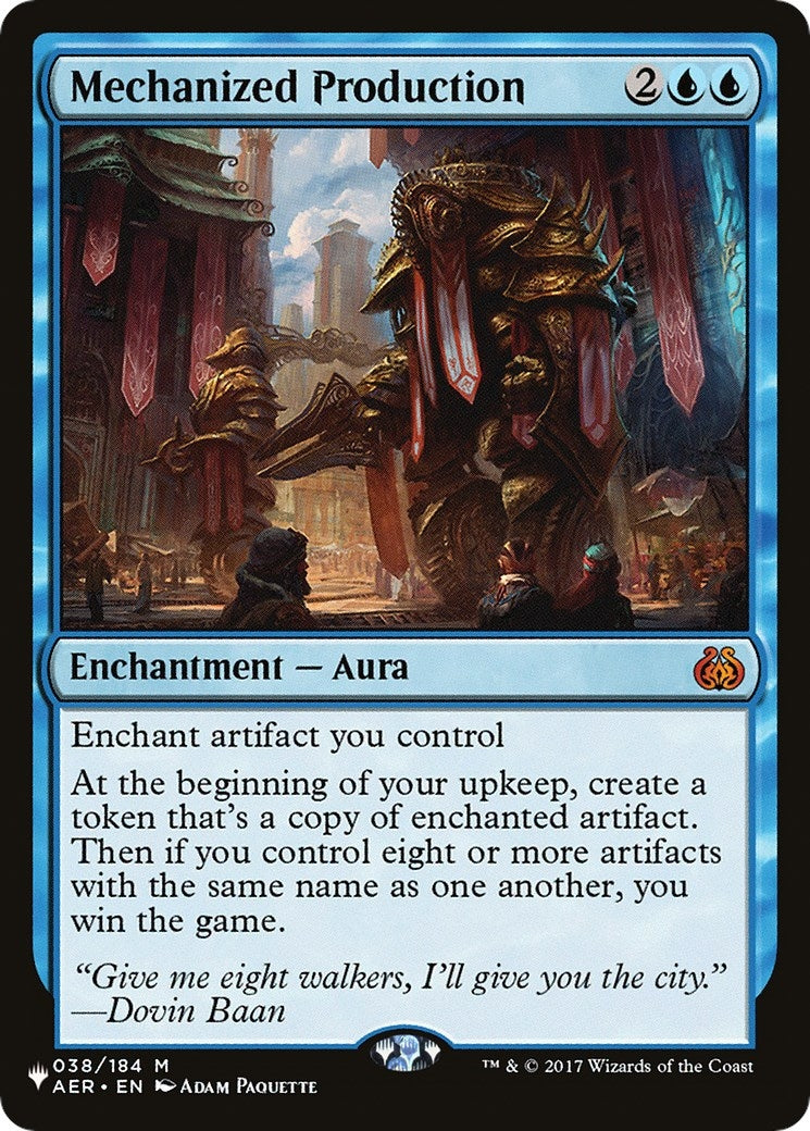 Image for Mechanized Production (38) [LIST]