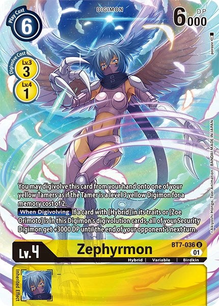 Zephyrmon [BT7-036] (Alternate Art) [Dimensional Phase] | Red Riot Games CA