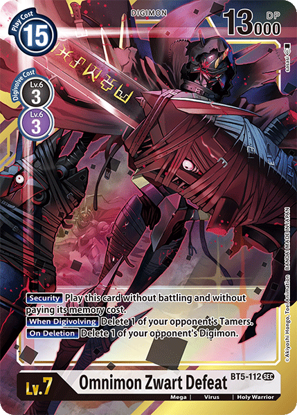 Omnimon Zwart Defeat [BT5-112] (Alternate Art) [Battle of Omni] | Red Riot Games CA