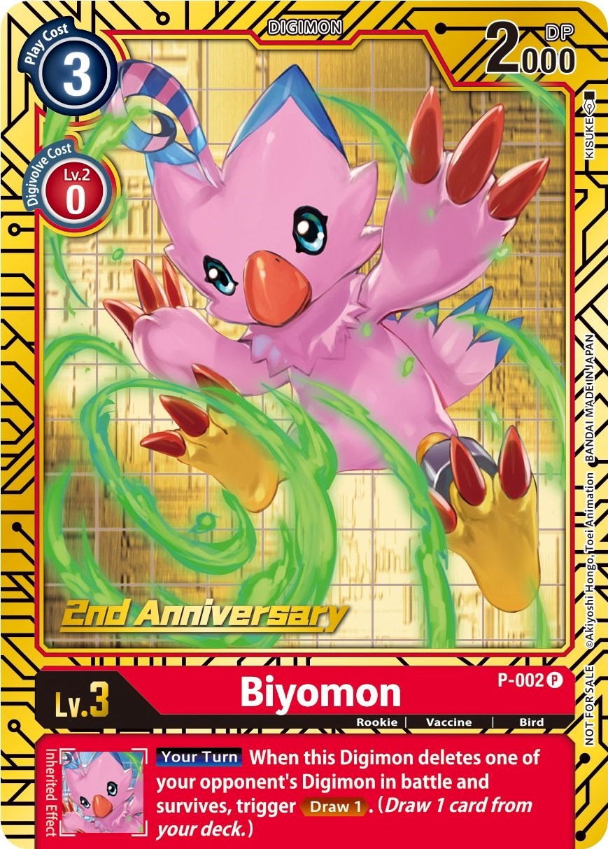 Biyomon [P-002] (2nd Anniversary Card Set) [Promotional Cards] | Red Riot Games CA