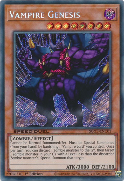 Vampire Genesis [SGX3-ENC01] Secret Rare | Red Riot Games CA