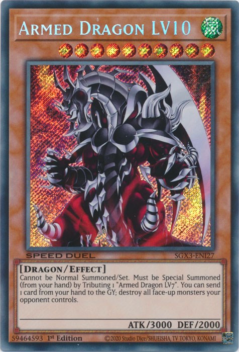 Armed Dragon LV10 [SGX3-ENI27] Secret Rare | Red Riot Games CA