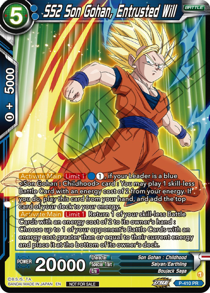 SS2 Son Gohan, Entrusted Will (P-410) [Promotion Cards] | Red Riot Games CA