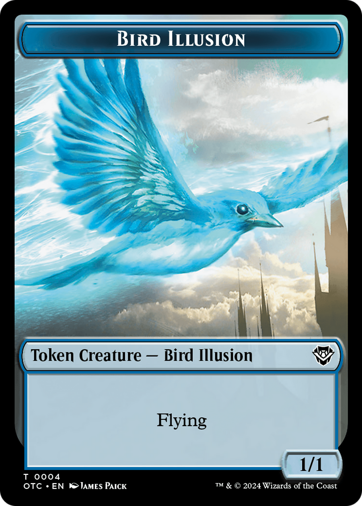 Dragon Elemental // Bird Illusion Double-Sided Token [Outlaws of Thunder Junction Commander Tokens] | Red Riot Games CA