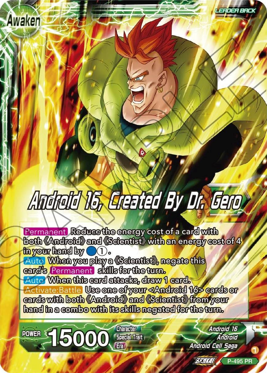 Android 16 // Android 16, Created By Dr. Gero (P-495) [Promotion Cards] | Red Riot Games CA