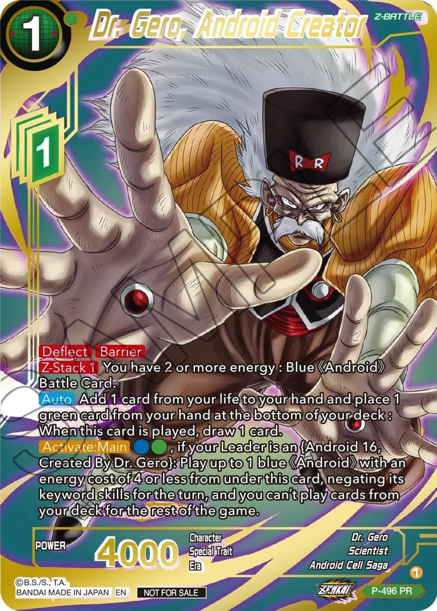 Dr. Gero, Android Creator (Gold Stamped) (P-496) [Promotion Cards] | Red Riot Games CA