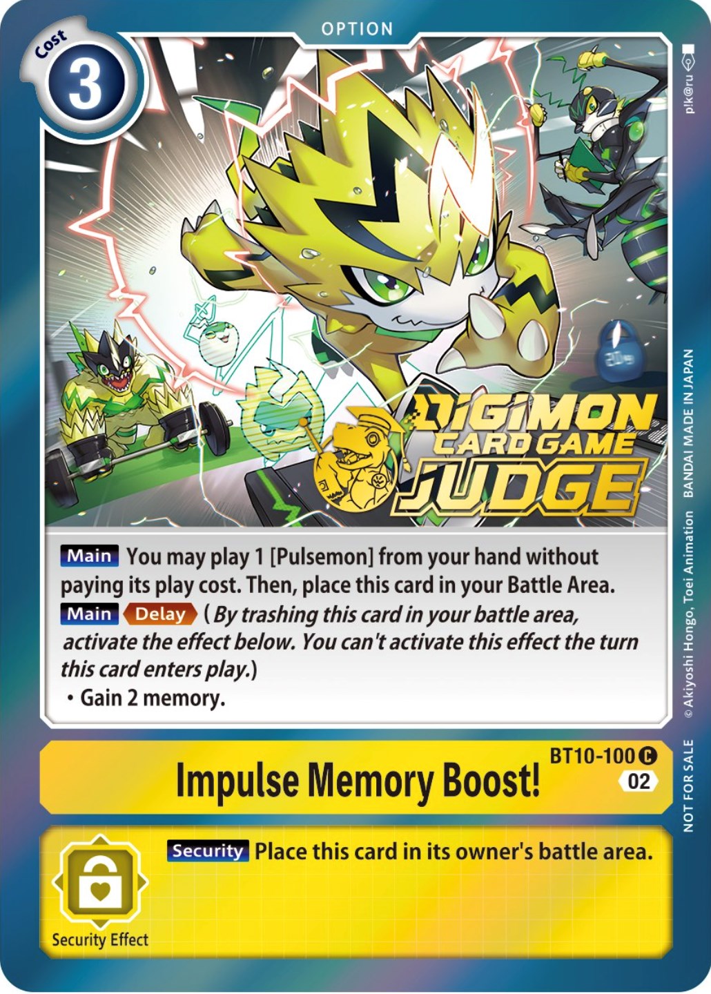 Impulse Memory Boost! [BT10-100] (Judge Pack 3) [Xros Encounter Promos] | Red Riot Games CA