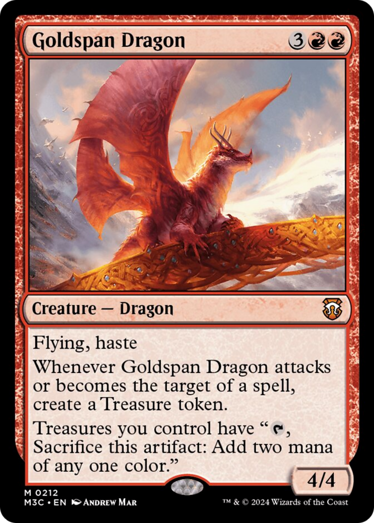 Goldspan Dragon (Ripple Foil) [Modern Horizons 3 Commander] | Red Riot Games CA