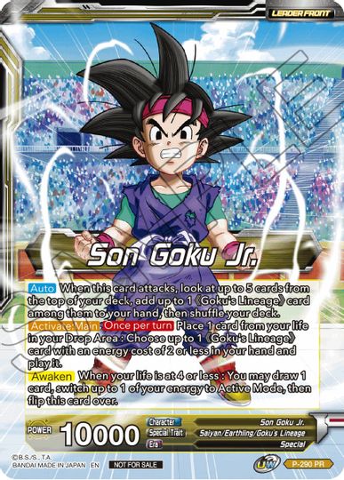 Son Goku Jr. // SS Son Goku Jr., Scion of the Lineage (P-290) [Promotion Cards] | Red Riot Games CA