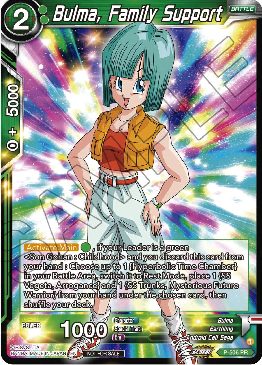 Bulma, Family Support (Zenkai Series Tournament Pack Vol.4) (P-506) [Tournament Promotion Cards] | Red Riot Games CA