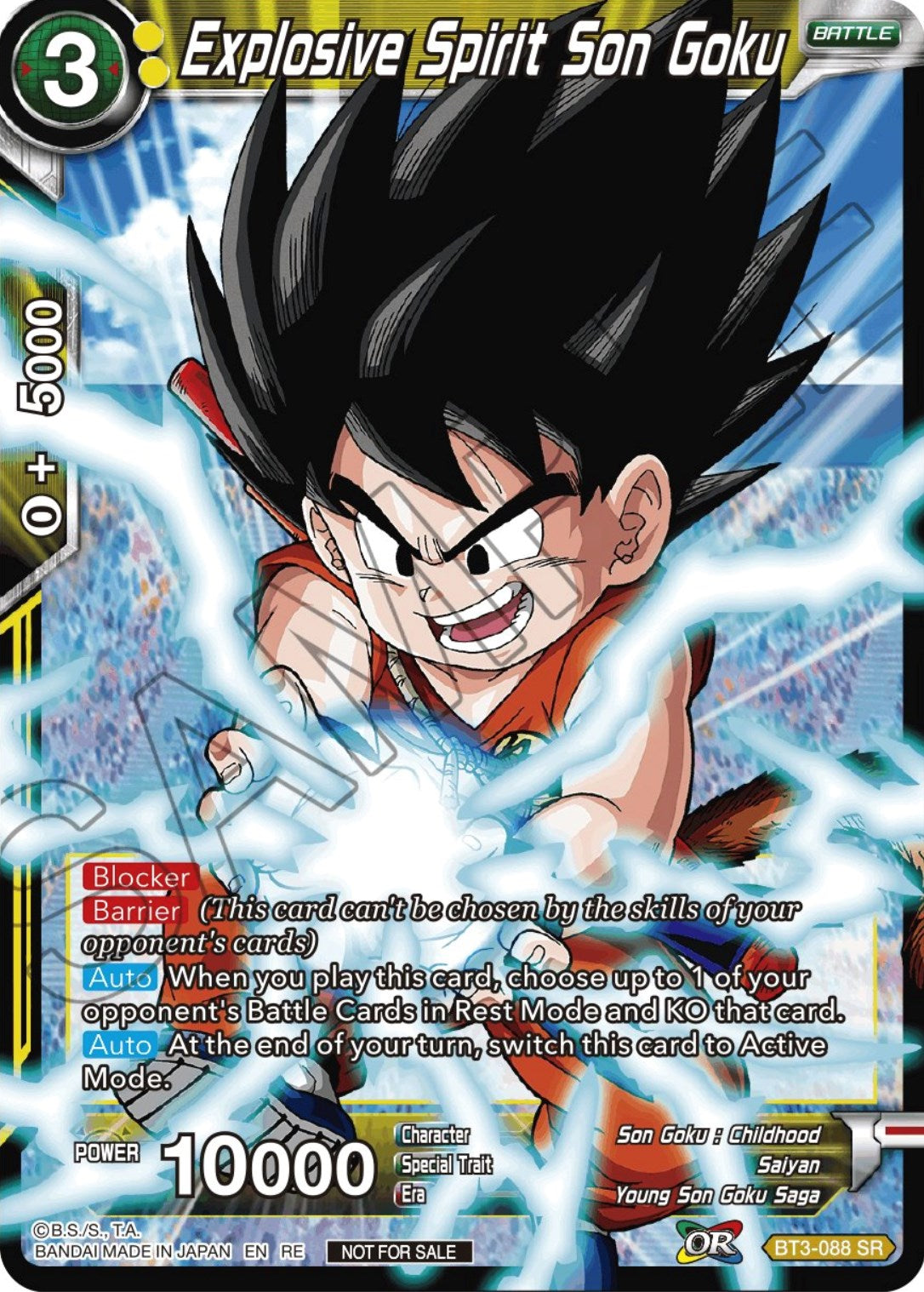 Explosive Spirit Son Goku (Championship Selection Pack 2023 Vol.2) (Silver Foil) (BT3-088) [Tournament Promotion Cards] | Red Riot Games CA