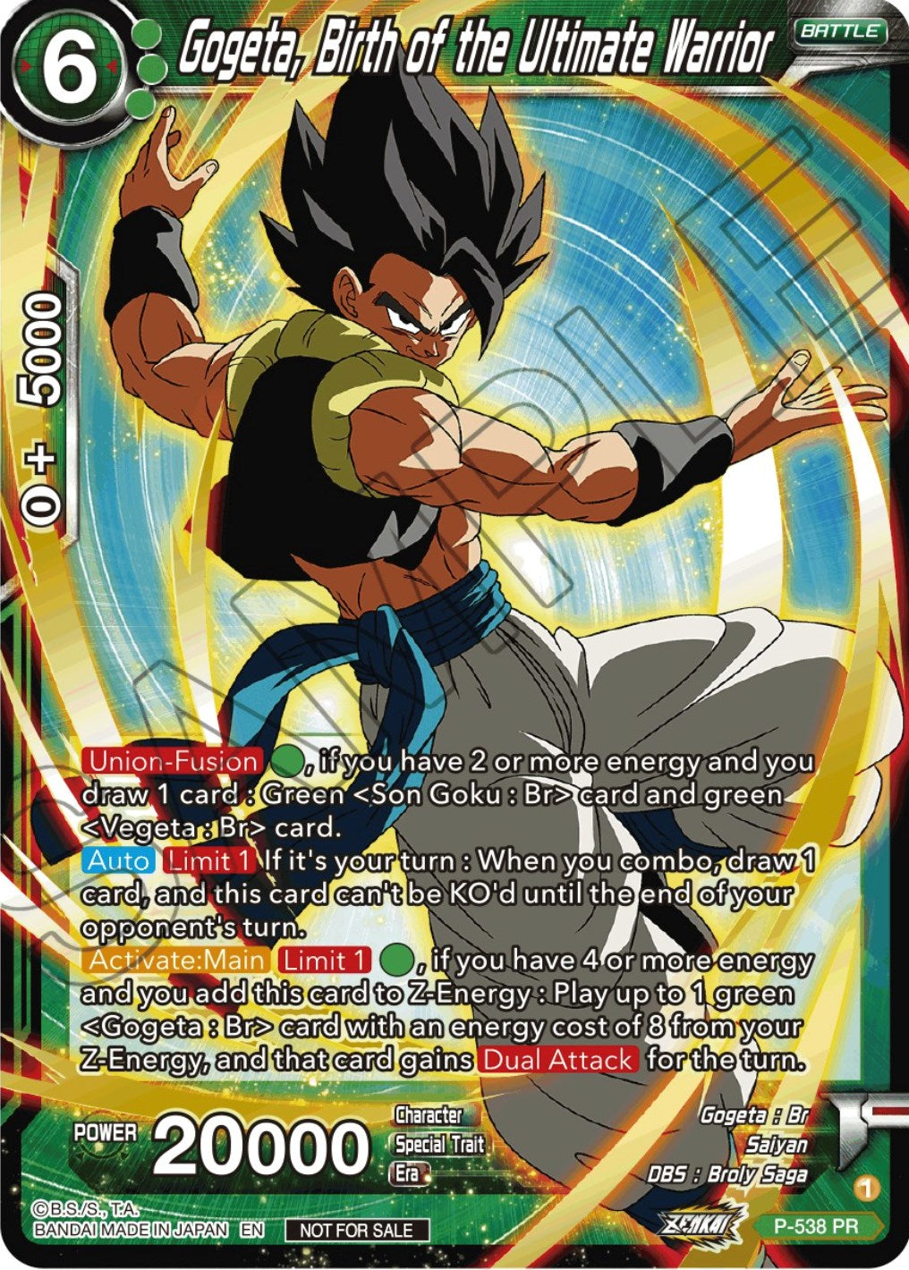 Gogeta, Birth of the Ultimate Warrior (Championship Selection Pack 2023 Vol.2) (Gold-Stamped Silver Foil) (P-538) [Tournament Promotion Cards] | Red Riot Games CA