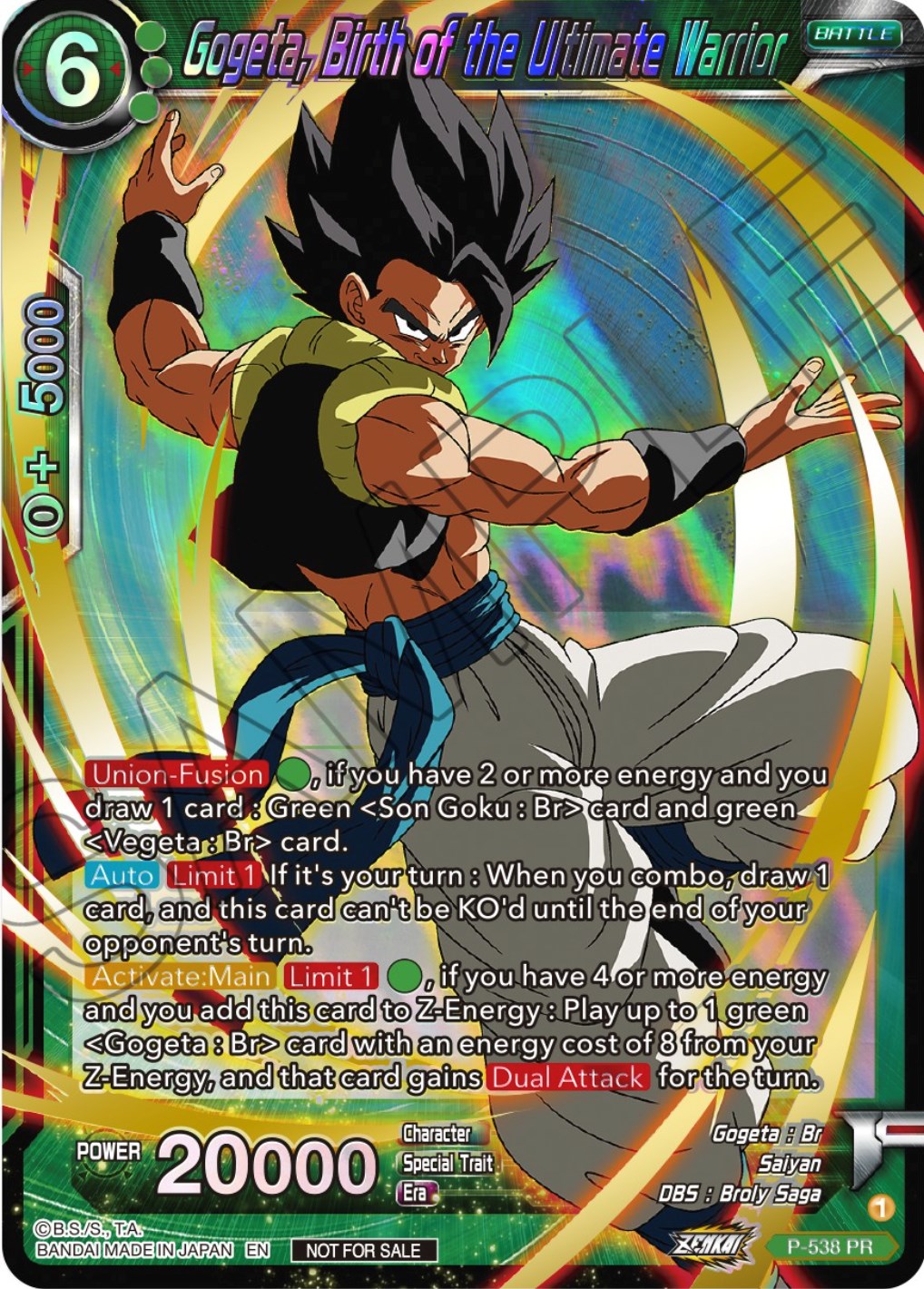 Gogeta, Birth of the Ultimate Warrior (Championship Selection Pack 2023 Vol.2) (Gold-Stamped Shatterfoil) (P-538) [Tournament Promotion Cards] | Red Riot Games CA