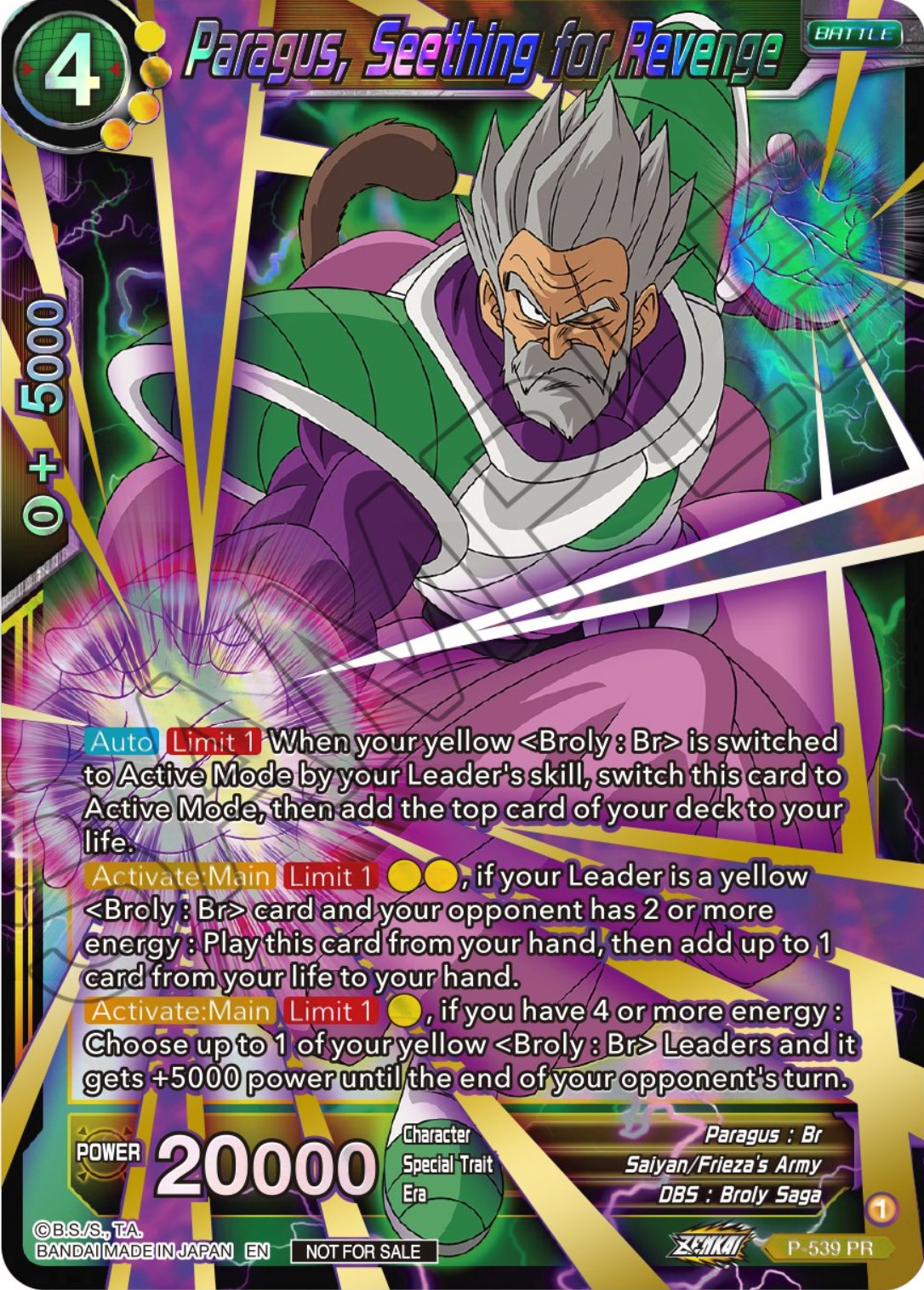 Paragus, Seething for Revenge (Championship Selection Pack 2023 Vol.2) (Gold-Stamped Shatterfoil) (P-539) [Tournament Promotion Cards] | Red Riot Games CA