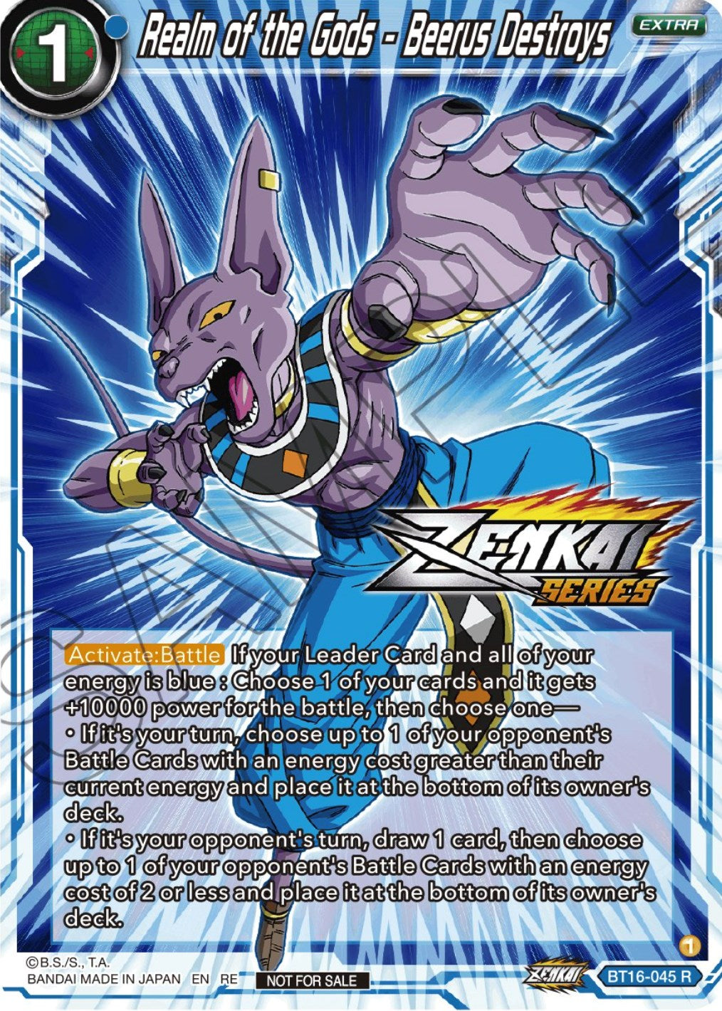 Realm of the Gods - Beerus Destroys (Event Pack 12) (BT16-045) [Tournament Promotion Cards] | Red Riot Games CA
