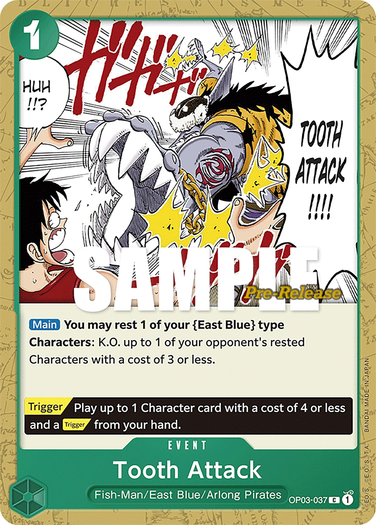 Image for Tooth Attack (3037) (OP03 PRE)