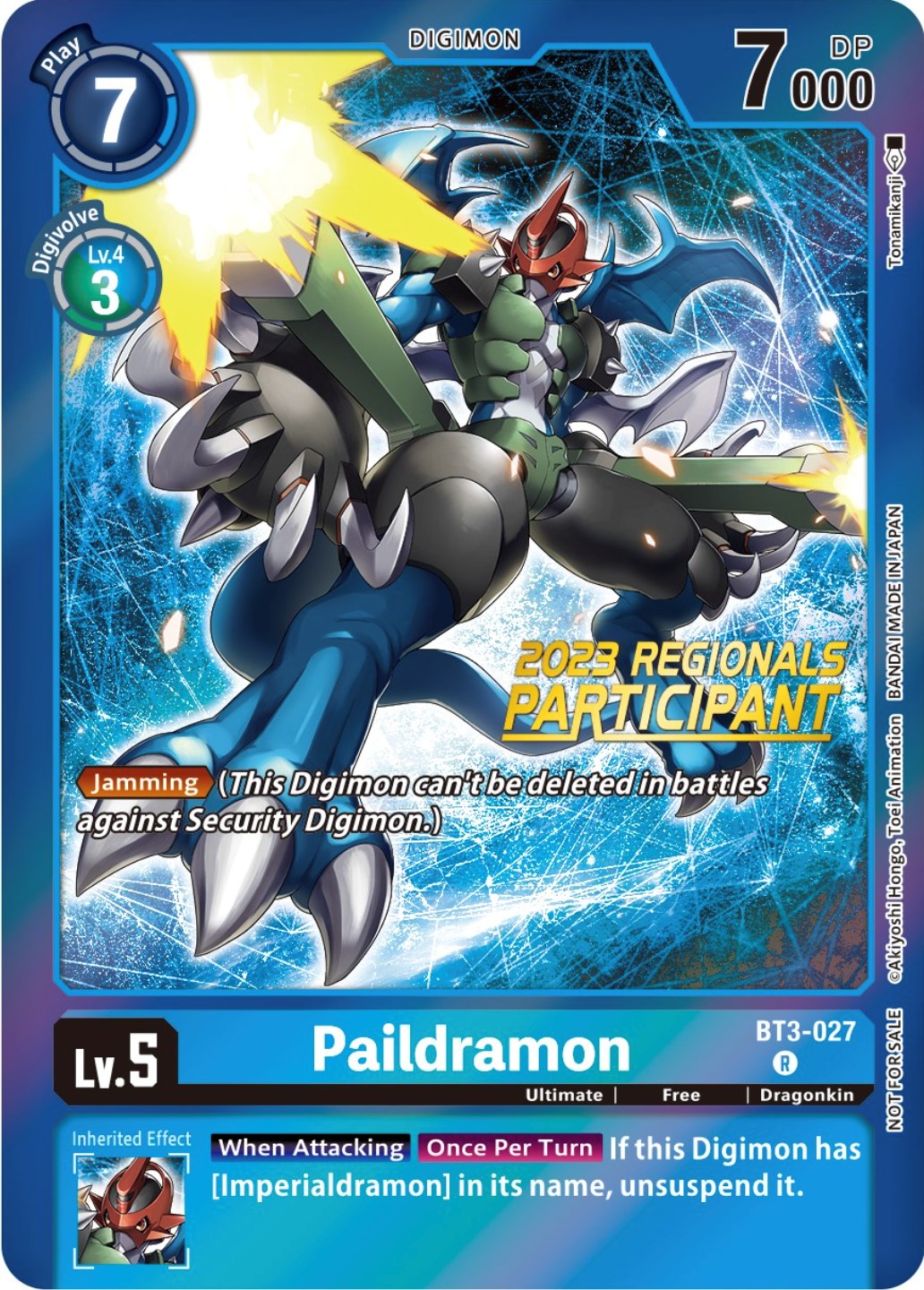 Paildramon [BT3-027] (2023 Regionals Participant) [Release Special Booster Promos] | Red Riot Games CA