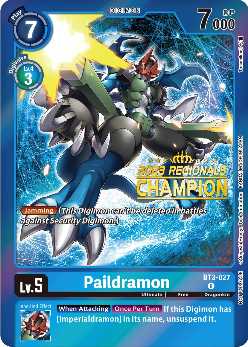 Paildramon [BT3-027] (2023 Regionals Champion) [Release Special Booster Promos] | Red Riot Games CA