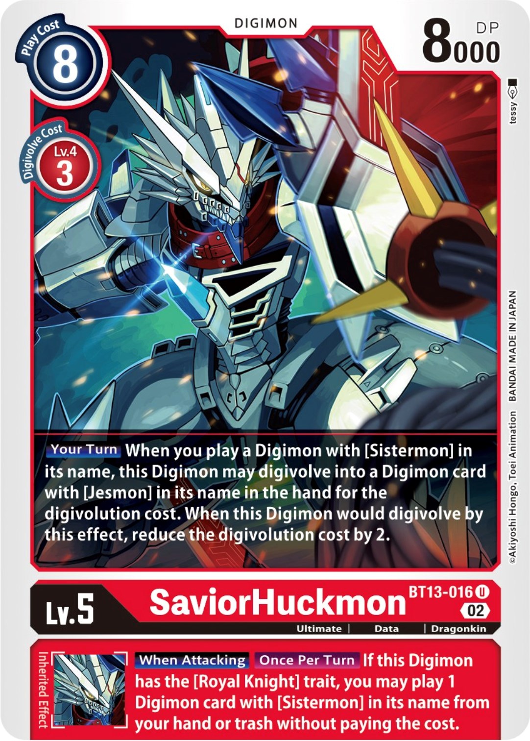 SaviorHuckmon [BT13-016] [Versus Royal Knights Booster] | Red Riot Games CA