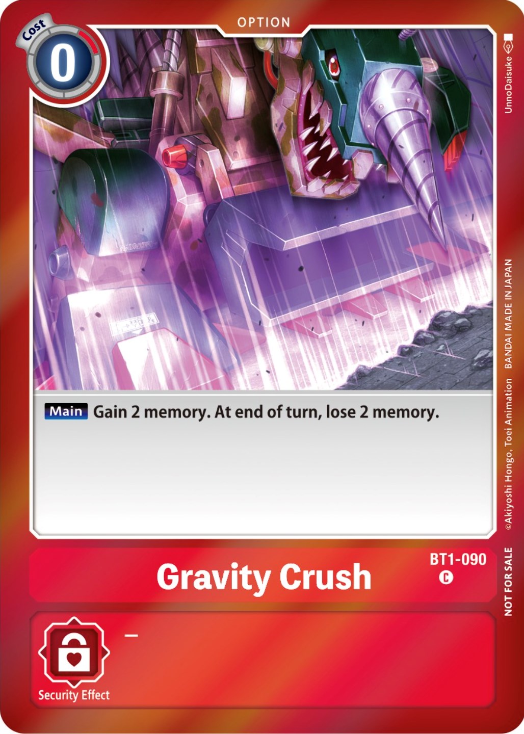 Gravity Crush [BT1-090] (Event Pack 5) [Release Special Booster Promos] | Red Riot Games CA