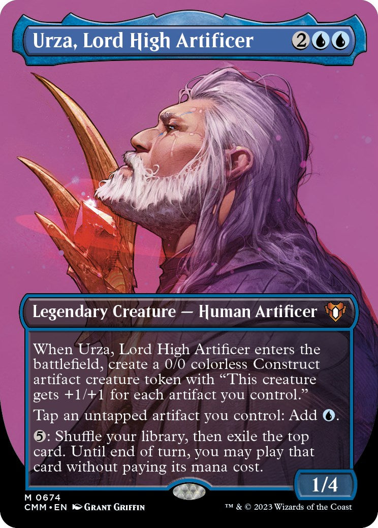 Urza, Lord High Artificer (Borderless Profile) [Commander Masters] | Red Riot Games CA