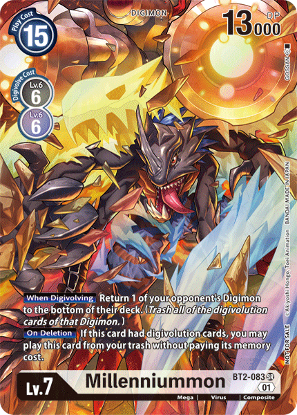 Millenniummon [BT2-083] (1-Year Anniversary Box Topper) [Promotional Cards] | Red Riot Games CA