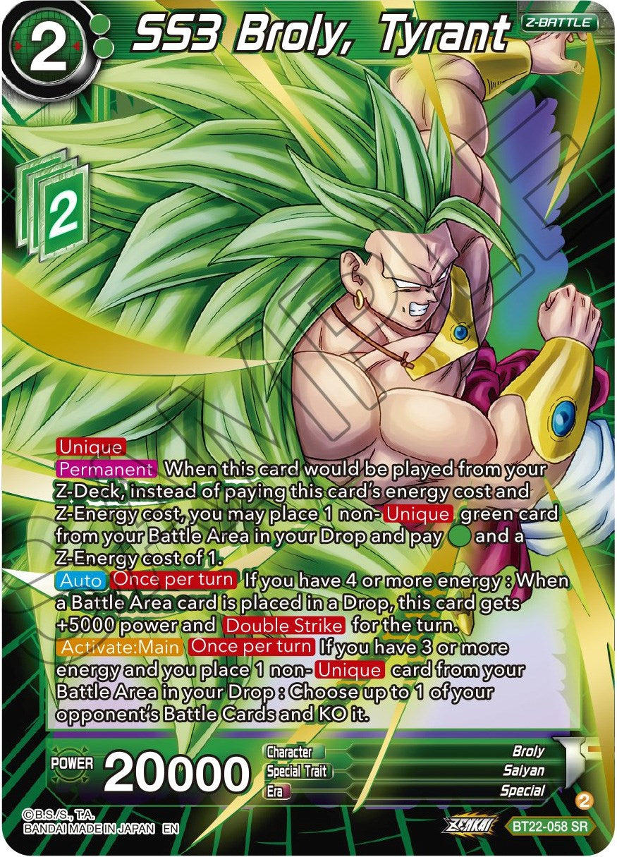 SS3 Broly, Tyrant (BT22-058) [Critical Blow] | Red Riot Games CA