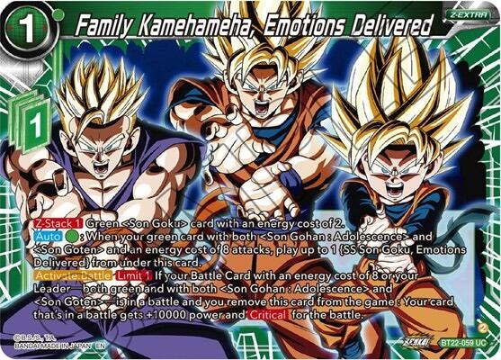 Family Kamehameha, Emotions Delivered (BT22-059) [Critical Blow] | Red Riot Games CA