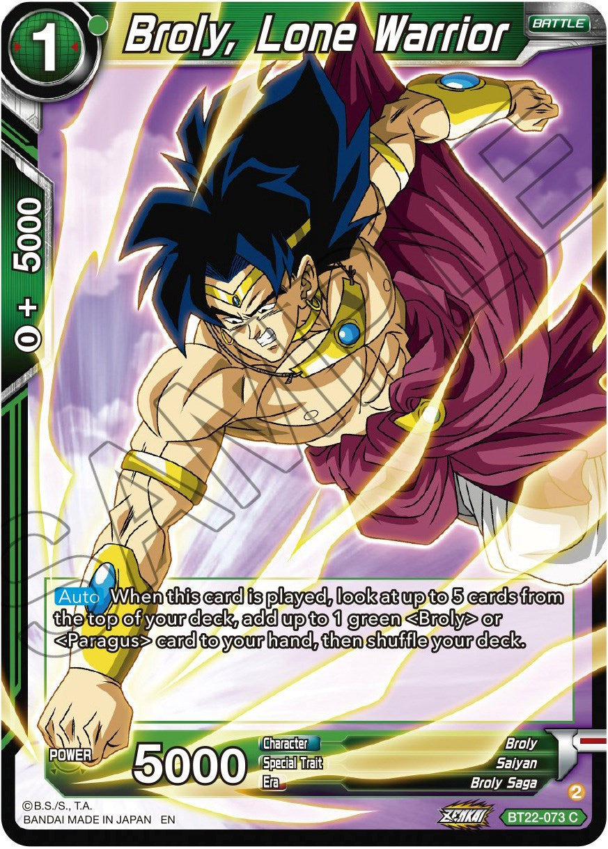 Broly, Lone Warrior (BT22-073) [Critical Blow] | Red Riot Games CA