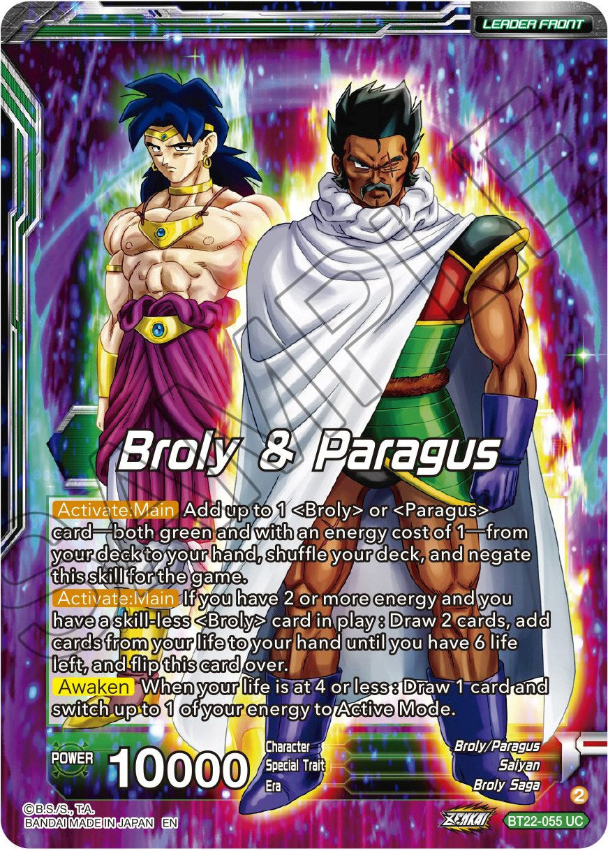 Broly & Paragus // SS Broly, Devil of Destruction (BT22-055) [Critical Blow] | Red Riot Games CA