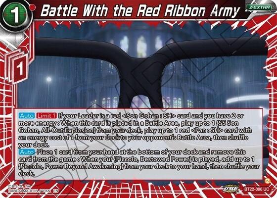 Battle With the Red Ribbon Army (BT22-006) [Critical Blow] | Red Riot Games CA