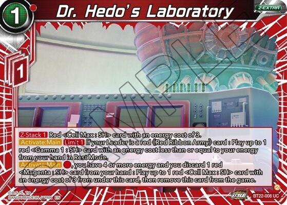 Dr. Hedo's Laboratory (BT22-008) [Critical Blow] | Red Riot Games CA