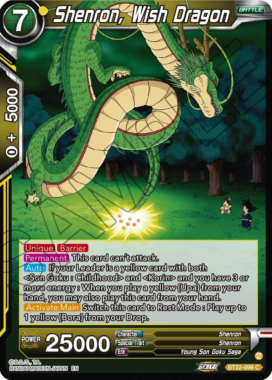 Shenron, Wish Dragon (BT22-098) [Critical Blow] | Red Riot Games CA