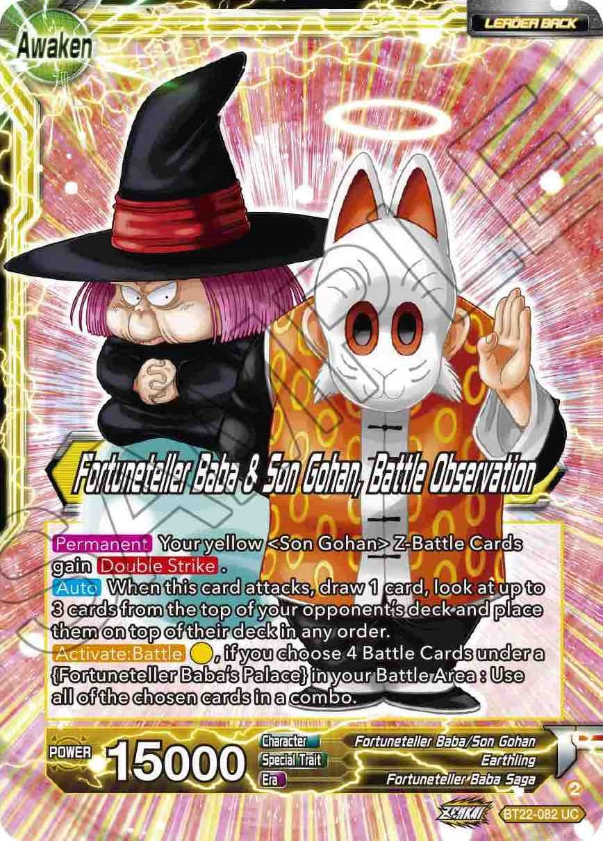 Fortuneteller Baba // Fortuneteller Baba & Son Gohan, Battle Observation (BT22-082) [Critical Blow] | Red Riot Games CA