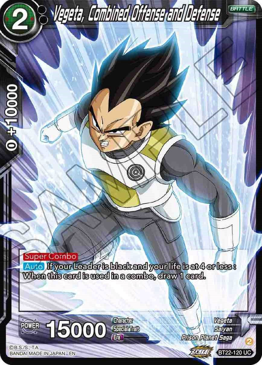 Vegeta, Combined Offense and Defense (BT22-120) [Critical Blow] | Red Riot Games CA