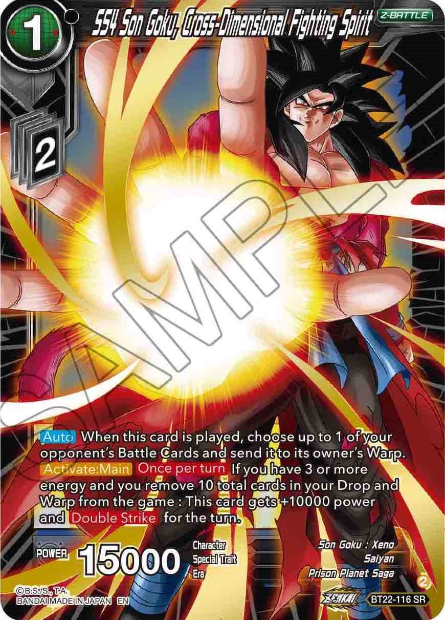 SS4 Son Goku, Cross Dimensional Fighting Spirit (BT22-116) [Critical Blow] | Red Riot Games CA