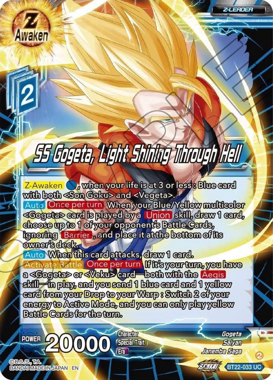 SS Gogeta, Light Shining Through Hell (BT22-033) [Critical Blow] | Red Riot Games CA