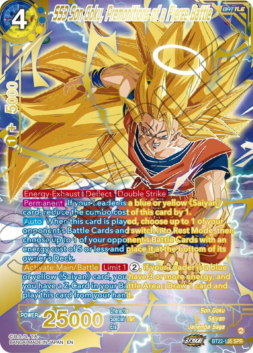 SS3 Son Goku, Premonitions of a Fierce Battle (SPR) (BT22-135) [Critical Blow] | Red Riot Games CA