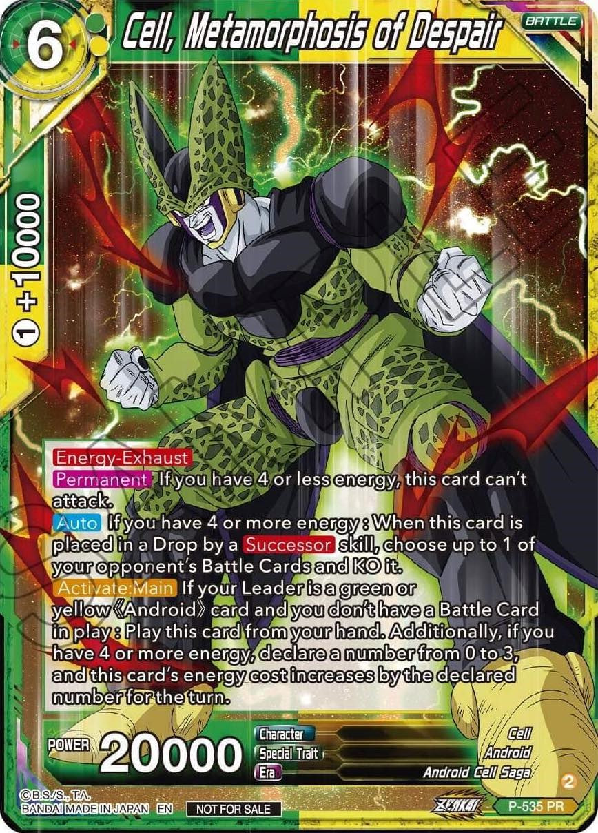 Cell, Metamorphosis of Despair (Zenkai Series Tournament Pack Vol.5) (P-535) [Tournament Promotion Cards] | Red Riot Games CA