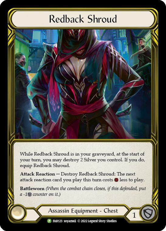 Redback Shroud (Golden) [FAB123] (Promo)  Cold Foil | Red Riot Games CA