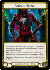 Redback Shroud (Golden) [FAB123] (Promo)  Cold Foil | Red Riot Games CA