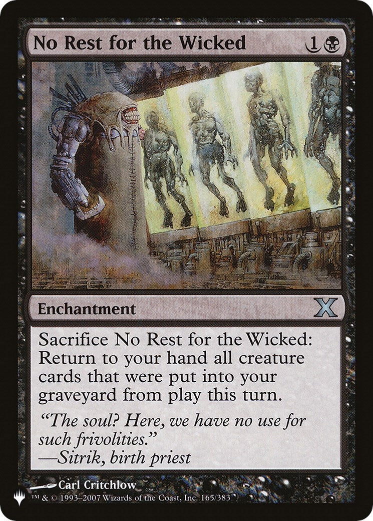 Image for No Rest for the Wicked (165) [LIST]