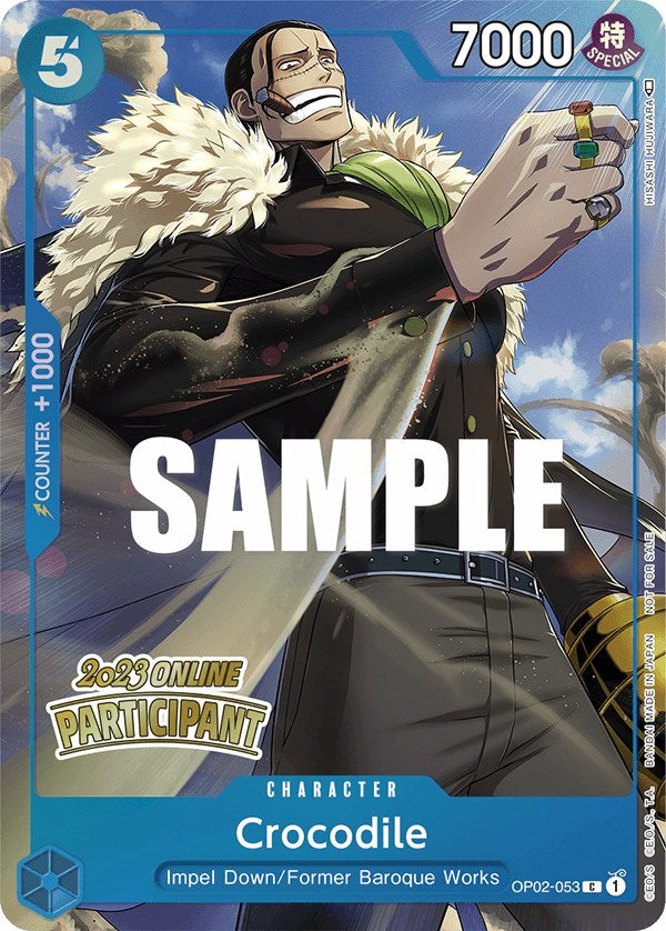 Crocodile (Online Regional 2023) [Participant] [One Piece Promotion Cards] | Red Riot Games CA
