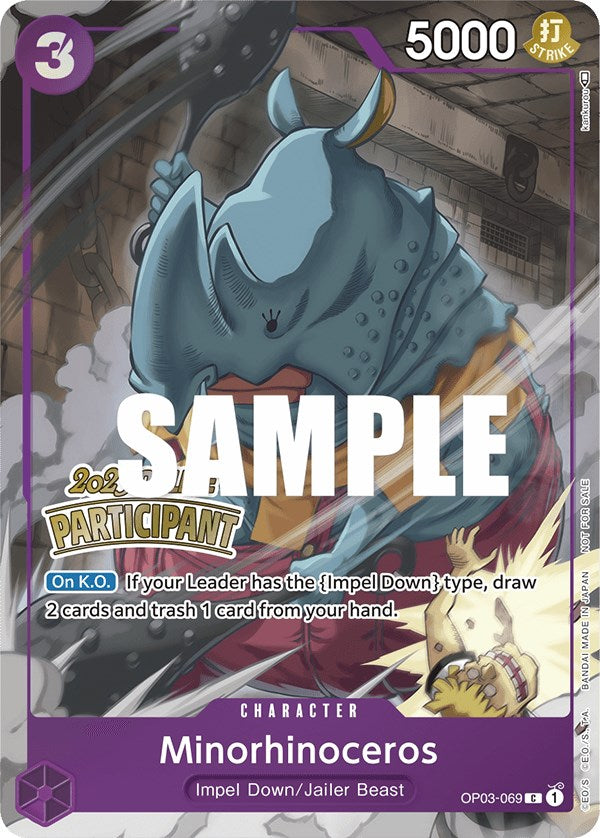 Minorhinoceros (Online Regional 2023) [Participant] [One Piece Promotion Cards] | Red Riot Games CA