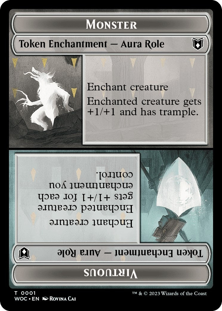 Image for Monster Role / Virtuous Role // Royal Role / Virtuous Role Double-Sided Token (1) [WOC]