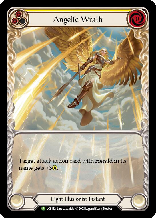 Angelic Wrath (Yellow) [LGS162] (Promo)  Rainbow Foil | Red Riot Games CA