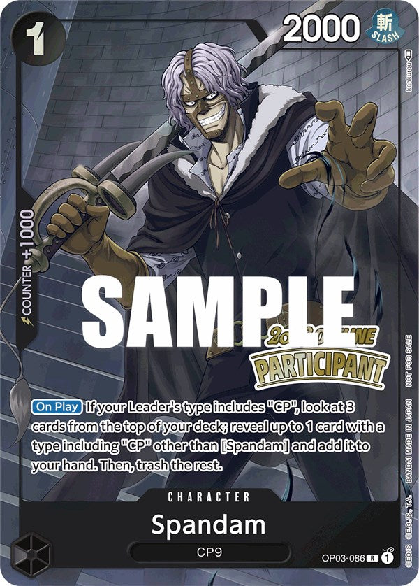Spandam (Offline Regional 2023) [Participant] [One Piece Promotion Cards] | Red Riot Games CA